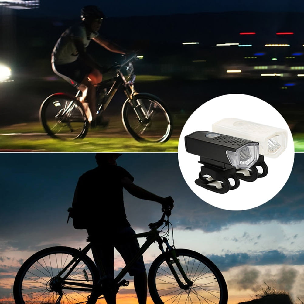 Noir//ONG USB Rechargeable Vélo Lumière imperméable Front Tail Light Sports Cyclisme